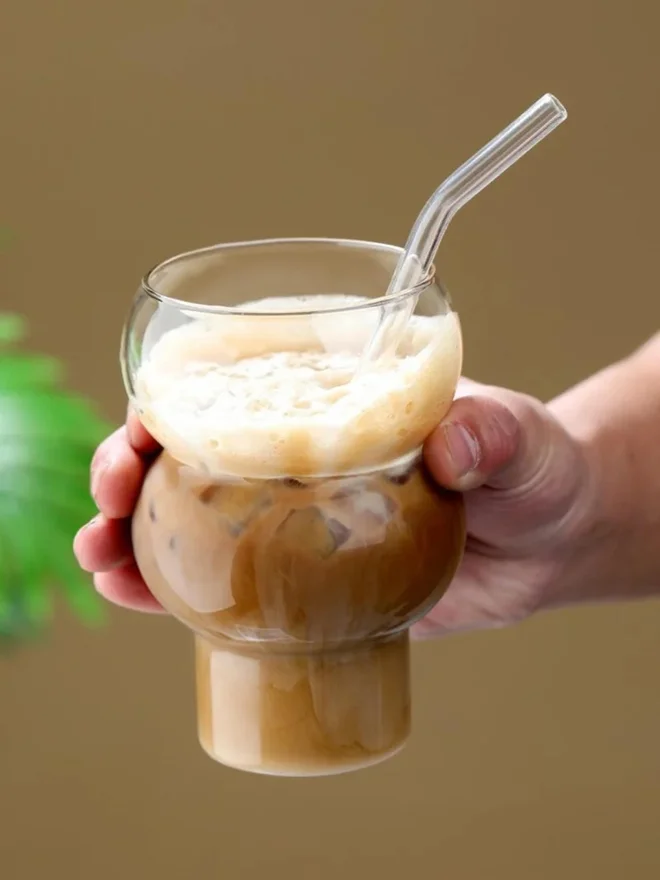 1Chase 1CHASE Set of 4 - Borosilicate Calabash Shaped Glass Set 500ml